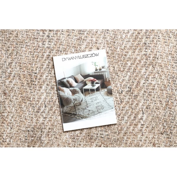 ANDRE 1577 pesumatto Chevron, kalanruoto liukueste - beige, 160x220 cm