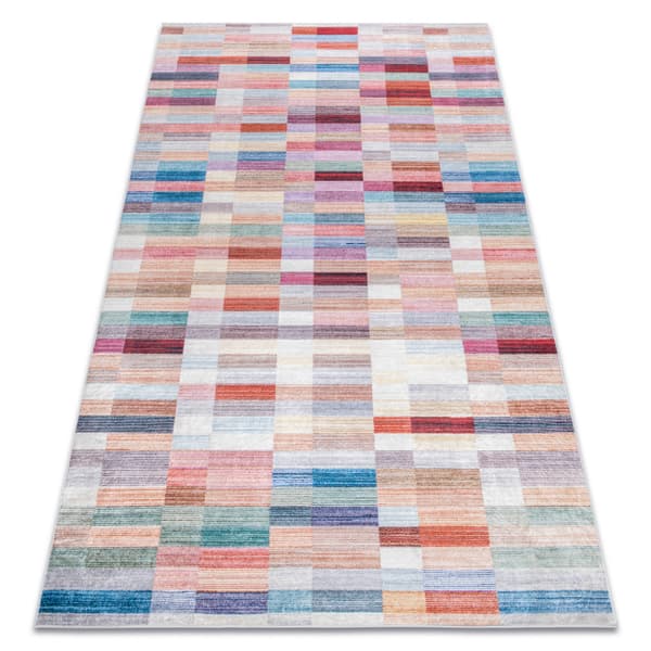 ANDRE 2295 matto Raidat liukumaton - pink / sininen, 160x220 cm