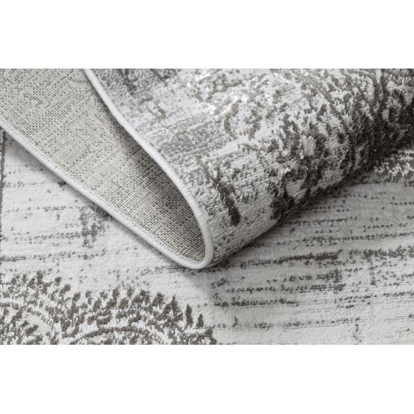 Matta LIRA E1468 Rosett, strukturell, modern, glamor - grå, 80x150 cm