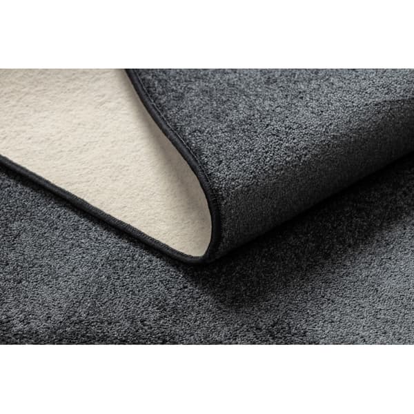 TÆPPER - FOREDRAG SANTA FE sort 98 glat, forenet, enfarvet, 100x150 cm
