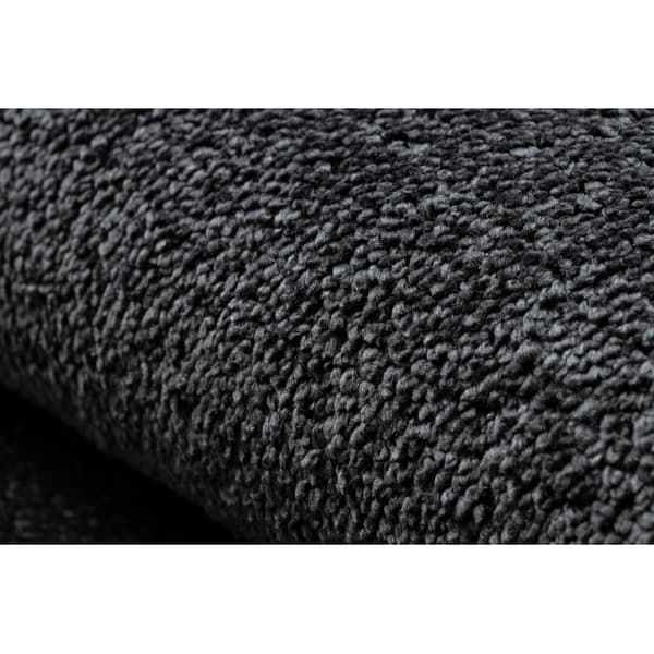 TÆPPER - FOREDRAG SANTA FE sort 98 glat, forenet, enfarvet, 100x150 cm
