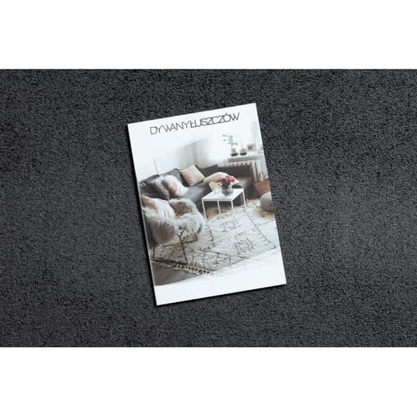 TÆPPER - FOREDRAG SANTA FE sort 98 glat, forenet, enfarvet, 100x150 cm
