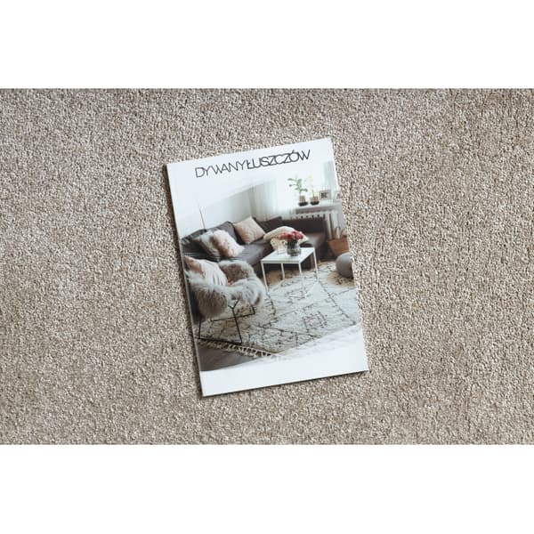 Matta, runda SANTA FE beige 33 vanlig, platt, en färg, cirkel 170 cm