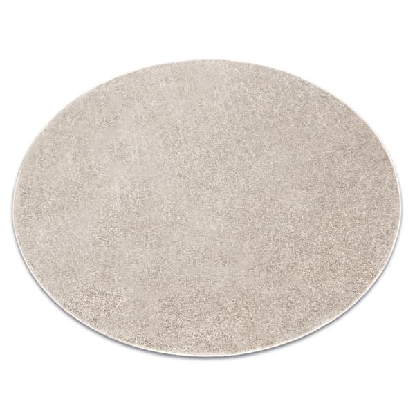 Matta, runda SANTA FE beige 33 vanlig, platt, en färg, cirkel 170 cm
