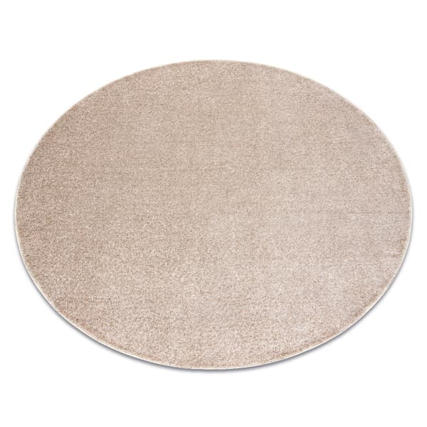 Matta, runda INDUS beige 34  vanlig, platt, MELANGE, cirkel 150 cm