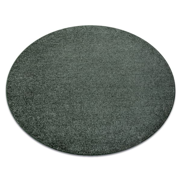 Matta, runda INDUS grön 27 vanlig, platt, MELANGE, cirkel 200 cm