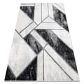 Miniatyrbild 1 av 5: Exklusiv EMERALD Matta 81953 glamour, snygg marble, geometrisk svart / silver , 120x170 cm