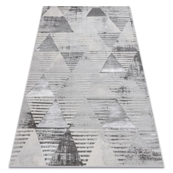 Matta LIRA E1627 Triangles geometric, strukturell, modern, glamor - grå, 160x220 cm