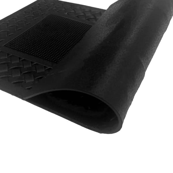Dörrmatta Flätad Pinmat Svart