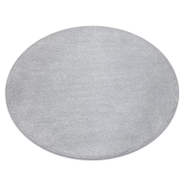 Matta, runda INDUS silver 91 vanlig, platt, MELANGE, cirkel 100 cm