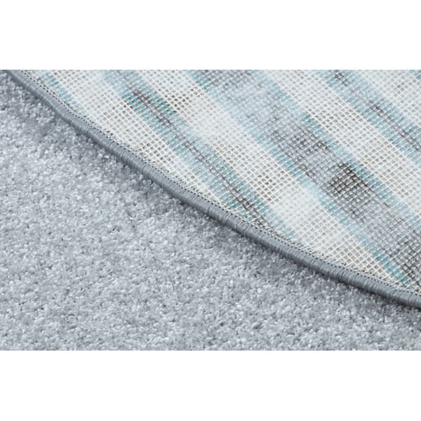 Matta, runda INDUS silver 91 vanlig, platt, MELANGE, cirkel 200 cm