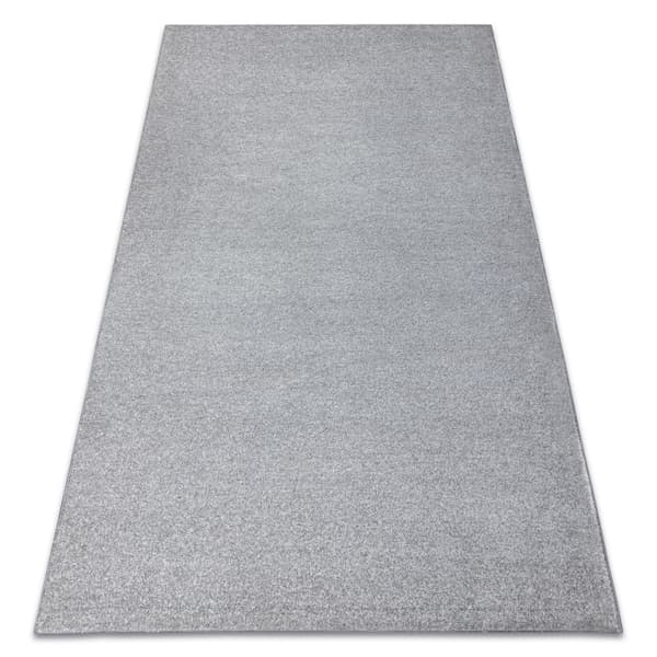 TÆPPER - FOREDRAG INDUS sølv 91 glat, mélange, 150x350 cm
