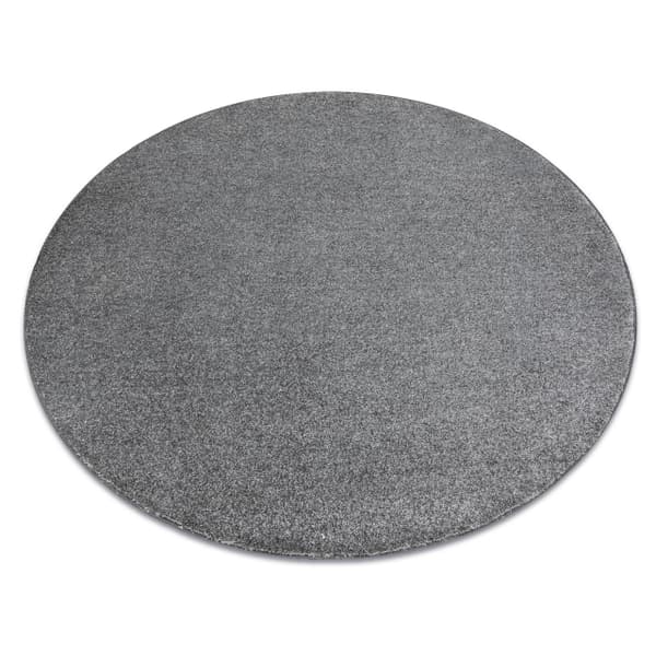 Matta, runda INDUS grå 95 vanlig, platt, MELANGE, cirkel 150 cm