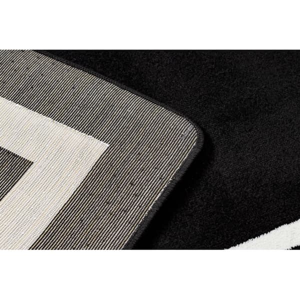 Matta HAMPTON Border Ram svart, 200x290 cm