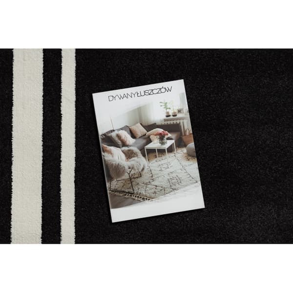 Matta HAMPTON Border Ram svart, 200x290 cm