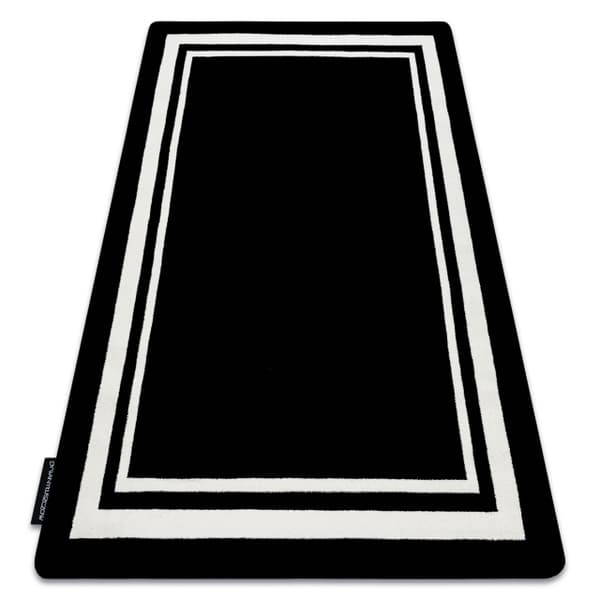 Matta HAMPTON Border Ram svart, 200x290 cm