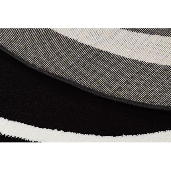 Matta HAMPTON Border cirkel Ram svart, cirkel 120 cm