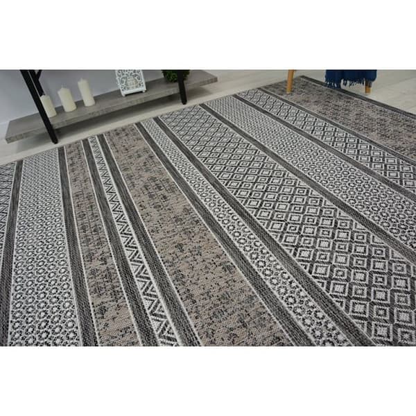 Matto STRING SIZAL LOFT 21118 BOHO väri norsunluu/hopea/harmaa, 120x170 cm