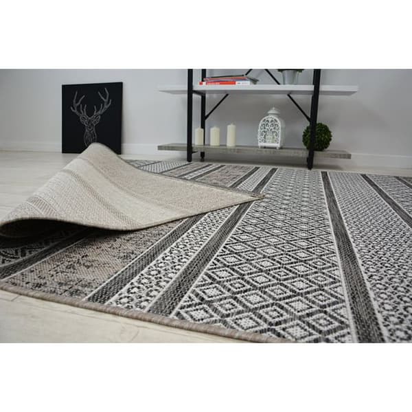 Matto STRING SIZAL LOFT 21118 BOHO väri norsunluu/hopea/harmaa, 120x170 cm