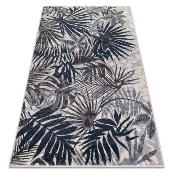 Matta HEOS 78561 grädde / blå JUNGLE, 160x220 cm
