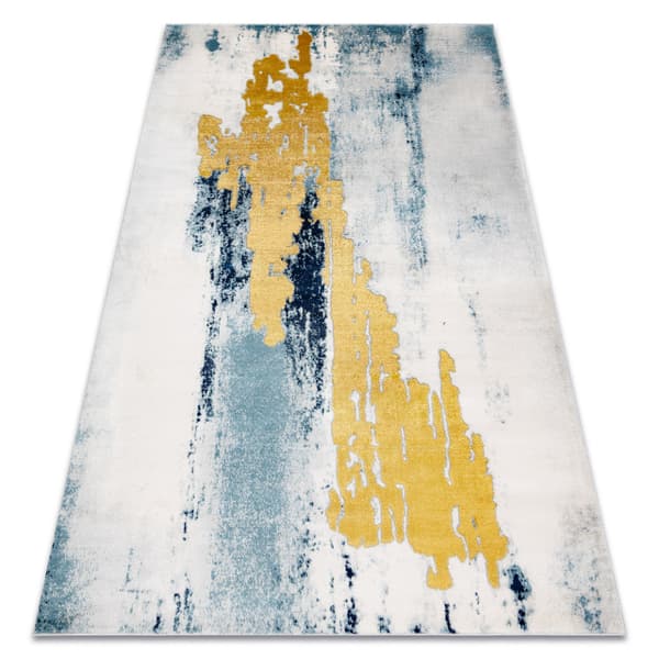 Exklusiv EMERALD Matta 1025 glamour, snygg vintage blå / guld, 160x220 cm