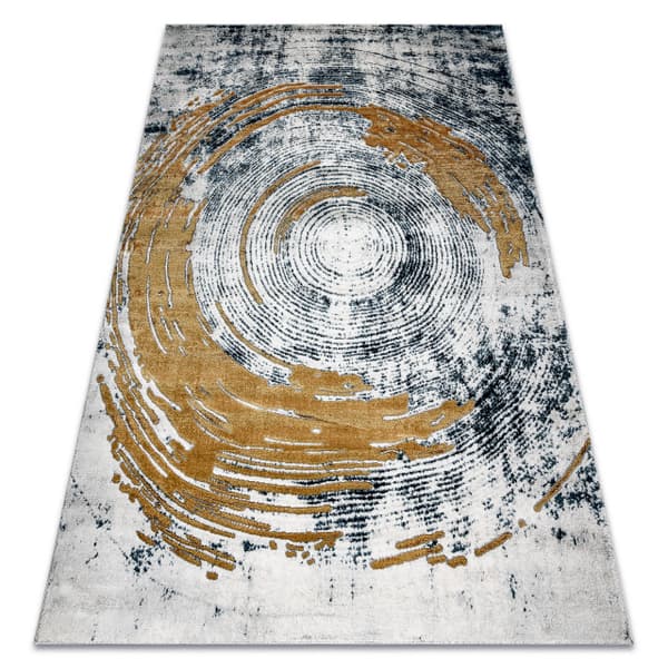 Exklusiv EMERALD Matta 1024 glamour, snygg abstraktion blå / guld, 180x270 cm