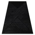 Pikkukuva 1 / 5: Matto EMERALD yksinomainen A0084 glamouria, tyylikäs, linjat, geometrinen musta / hopea , 160x220 cm