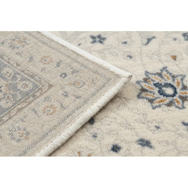 Tæppe NAIN Ramme ornament 7179/51943 beige / marineblå blå, 240x340 cm