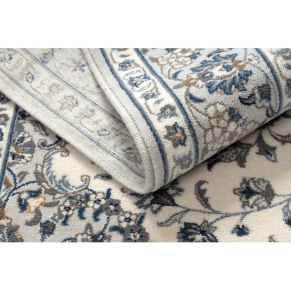 Tæppe NAIN Ramme ornament 7335/51935 beige / marineblå blå, 80x150 cm