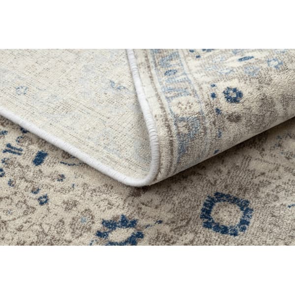 Tæppe NAIN Ramme ornament 7586/51935 beige / marineblå blå, 120x170 cm