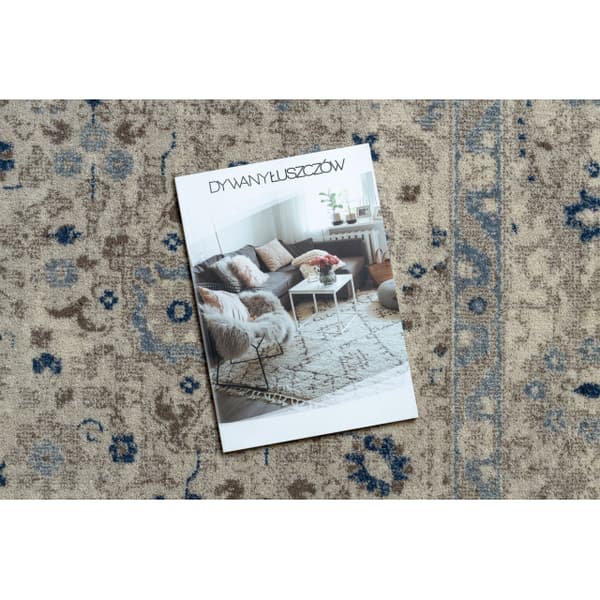 Tæppe NAIN Ramme ornament 7586/51935 beige / marineblå blå, 120x170 cm