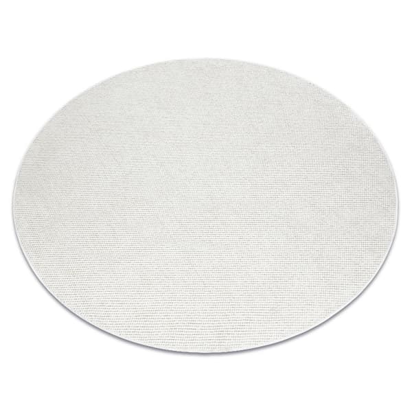 Matta CASABLANCA PLUS cirkel kräm Enfärgad, ögla, cirkel 80 cm