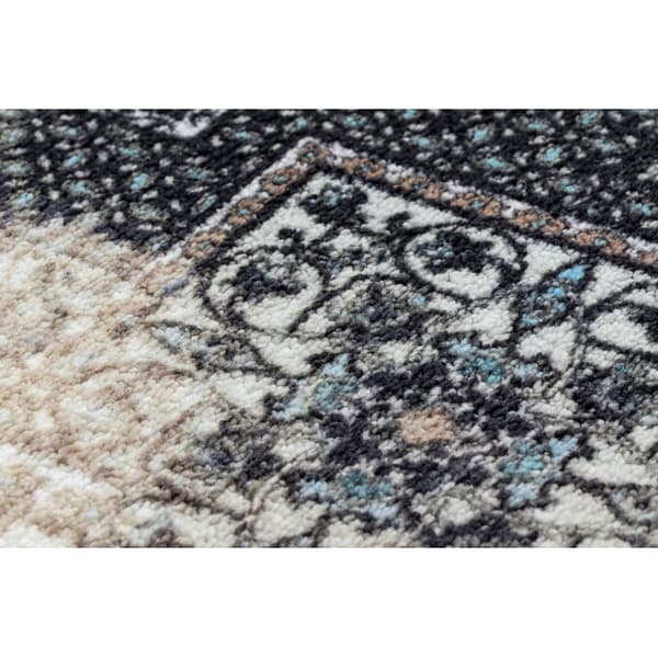 Runner liukastumisenesto PATCHWORK vintage, kumi beige 80 cm, 80x160 cm