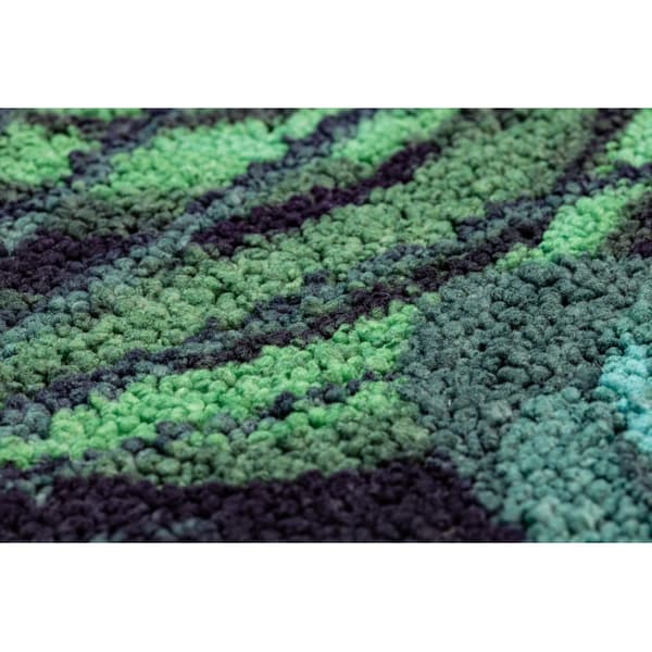 Løber anti-skrid MONSTERA Blade, gummi grøn 80 cm, 80x570 cm