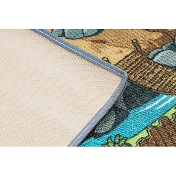 REBEL ROADS MATTO Dino World 29 Dinosaurukset, luistamaton lapsille - harmaa / vihreä , 95x133 cm