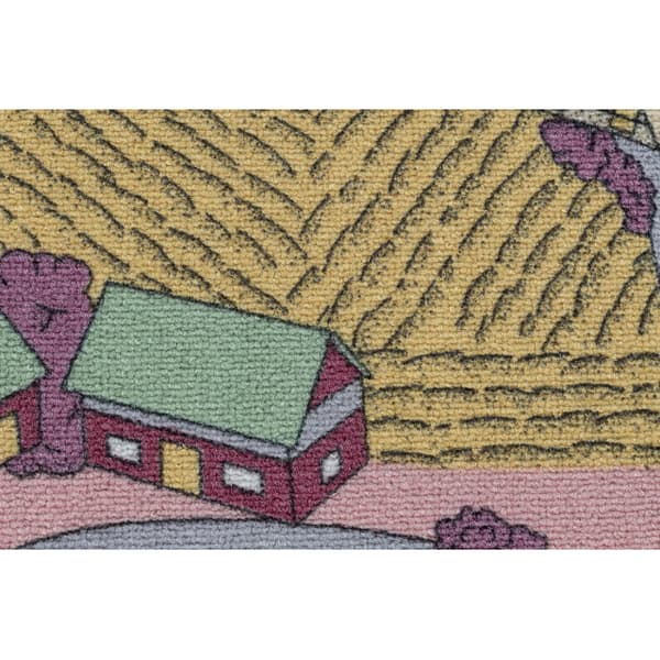 REBEL ROADS MATTO Playtime 63 Pikkukaupunki, luistamaton lapsille - pink / beige, 95x133 cm