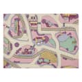 Pikkukuva 1 / 5: REBEL ROADS MATTO Playtime 63 Pikkukaupunki, luistamaton lapsille - pink / beige, 95x133 cm