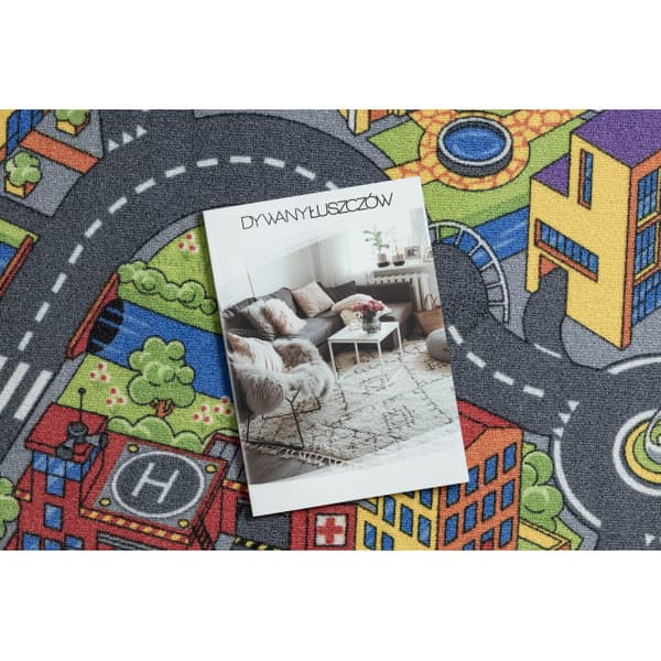 REBEL ROADS MATTO Town life 97 Iso kaupunki, kadut luistamaton lapsille - harmaa, 95x200 cm