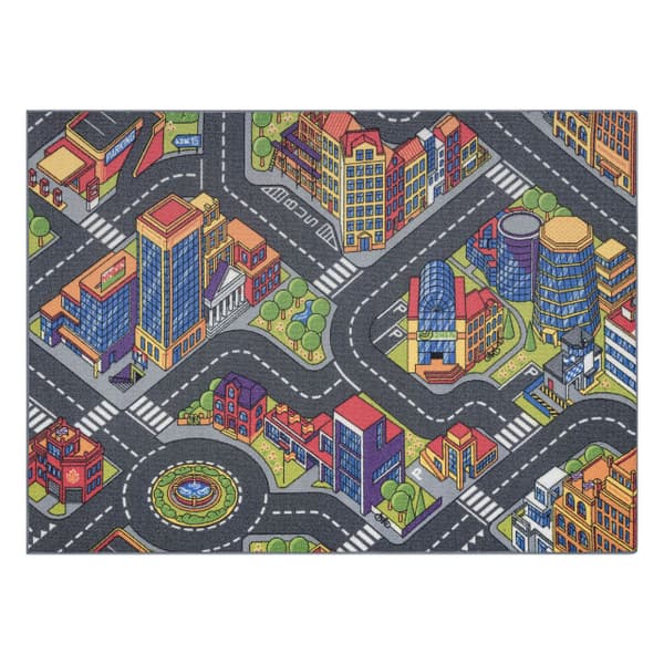 REBEL ROADS MATTO Urban life 97 Metropoli, kadut luistamaton lapsille - harmaa, 95x133 cm