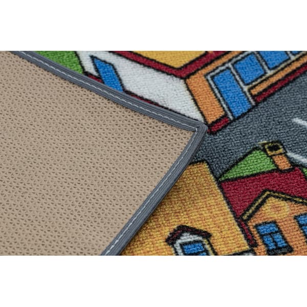 REBEL ROADS MATTO Village life 90 Maaseutu, luistamaton lapsille - harmaa, 95x133 cm