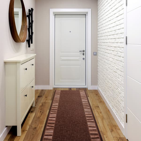 Löpare anti-halk LINEA gum brun 67cm, 67x690 cm