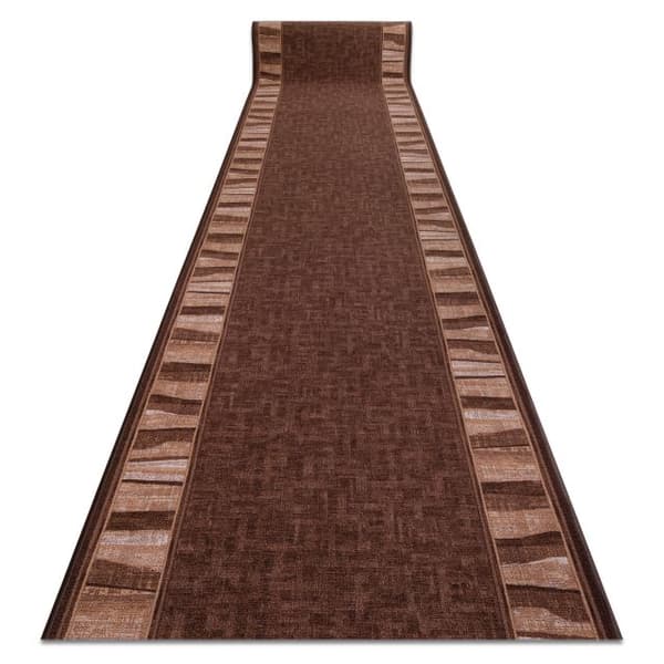 Löpare  anti-halk LINEA gum brun 67cm, 67x1050 cm