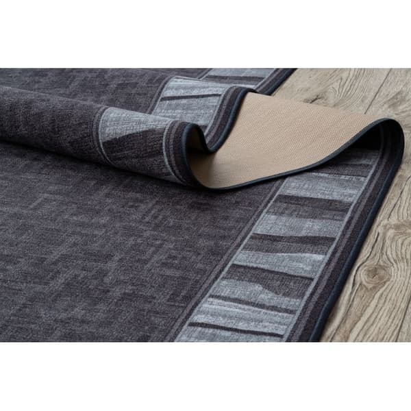 Gummibelægning LINEA grå 80cm, 80x390 cm