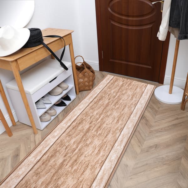 Löpare anti-halk RAMA gum beige 100cm, 100x330 cm