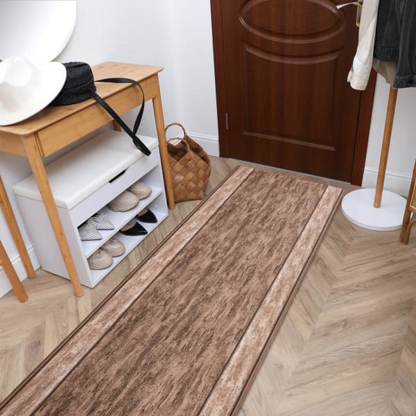 Löpare  anti-halk RAMA gum brun 67cm, 67x1250 cm