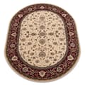 Miniatyrbillede 1 af 5: Tæppe OMEGA oval ARIES blomster lyse rubin, 200x300 cm