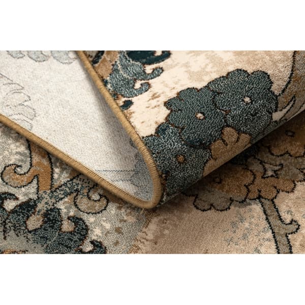 Ullmatta POLONIA Olivo Ornament kamel beige, 170x235 cm