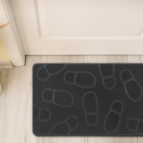 Fötter Svart Dörrmatta