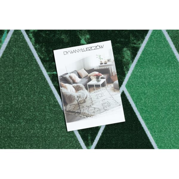 Löpare anti-halk TRÓJKĄTY trianglar, gummi grön 100cm, 100x410 cm