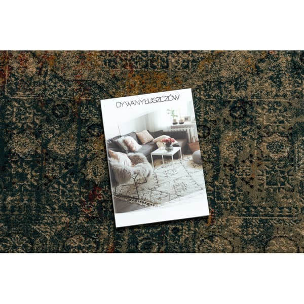 Villa matto OMEGA MAMLUK Ruusuke vintage smaragdi, 170x235 cm
